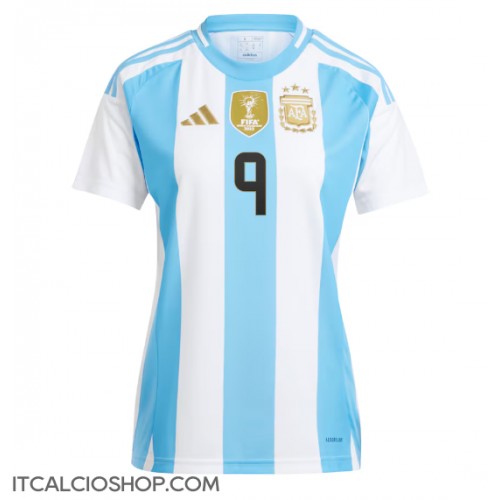 Argentina Julian Alvarez #9 Prima Maglia Femmina Copa America 2024 Manica Corta